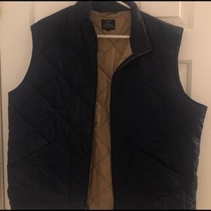 XL Navy Blue Quilted J.Crew Vest